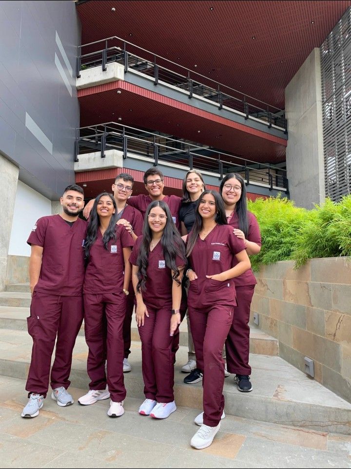 Healthcare team in coordinated uniforms